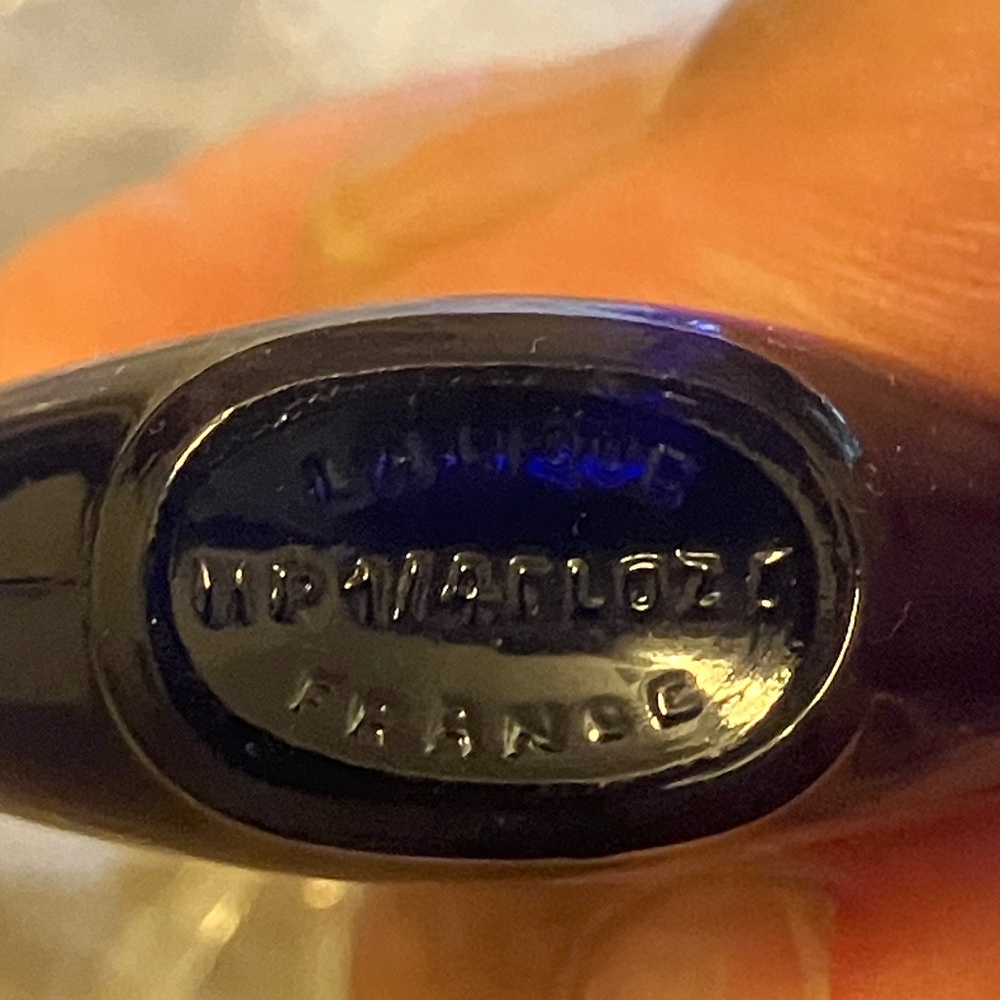 Worth Dans La Nuit Glass Art Deco Bottle Deep Cobalt Blue - 1/4 oz - Picture 4 of 5